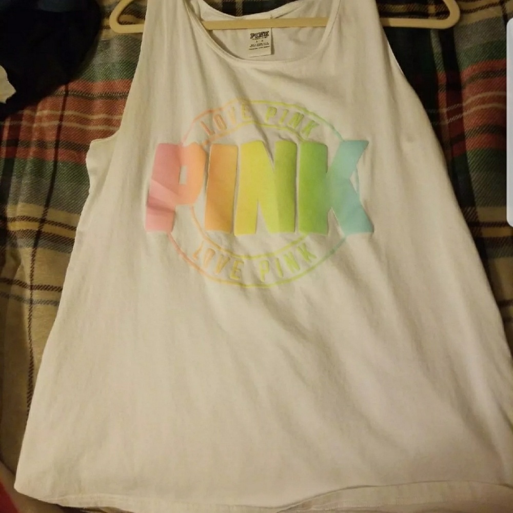 vs pink rainbow tank